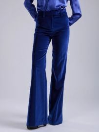 Women Ready-to-wear Blue velvet flare trousers Barbara Bui Official Online Store at Barbara Bui