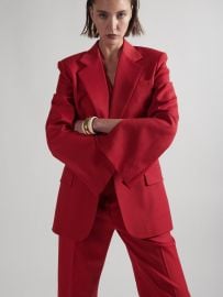 Women Ready-to-wear Red stretch wool gabardine suit jacket Barbara Bui Official Online Store at Barbara Bui