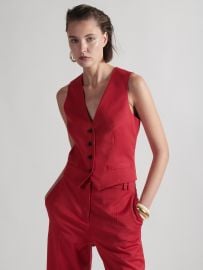 Women Ready-to-wear Red stretch wool gabardine suit vest Barbara Bui Official Online Store at Barbara Bui