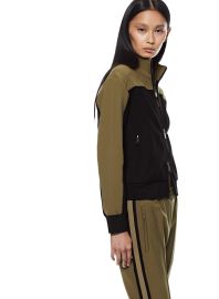 Women39s Colorblocked Track Jacket in Black Women39s Jackets at OTD