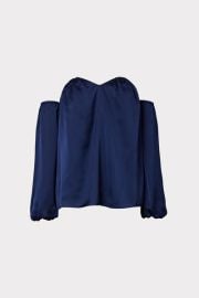 Women39s Long Sleeve Navy Blue Top MILLY at Milly