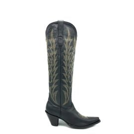 Women39s Tall High Heel Black Cowboy Boots Los Angeles Boot Star USA at Boot Star