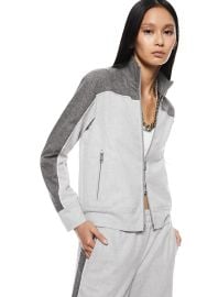 Women39s Two Tone Track Jacket in Light in Grey Heather Women39s Jacket at On This Day