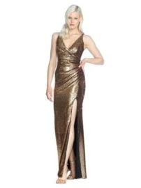 Womenaposs Dress The Population Jordan Ruched Mermaid Gown Size X-Small - Metallic eBay at eBay