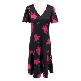 Womenaposs Prabal Gurung Collective Black amp Pink Sheath Dress w Short Sleeves sz 6 eBay at eBay