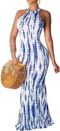 Womenaposs Sleeveless Halter Neck Hollow Out Vintage Floral Print Party Beach Eveni eBay at eBay