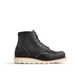 Womens 6-Inch Classic Moc Short Boot in Black Leather 3373 Red Wing Heritage at Red Wing