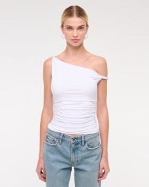 Womens Asymmetrical Twist Top Womens Tops Abercrombiecom at Abercrombie & Fitch