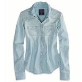 Womens Button-Up Shirts Blouses American Eagle at American Eagle