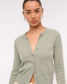 Womens Cashmere Crew Cardigan Womens Clearance Abercrombiecom at Abercrombie & Fitch