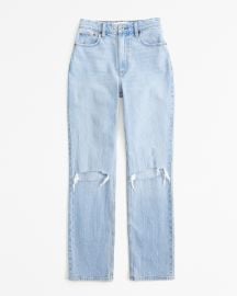 Womens Curve Love Ultra High Rise 90s Straight Jean Womens Bottoms Abercrombiecom at Abercrombie & Fitch