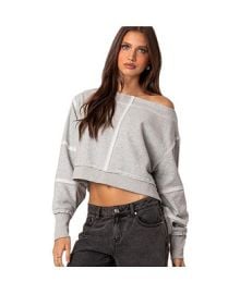 Womens Inside out cropped sweatshirt - Macys at Macys