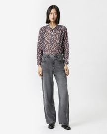 Womens Maria Printed Shirt In Faded Black Isabel Marant US at Isabel Marant