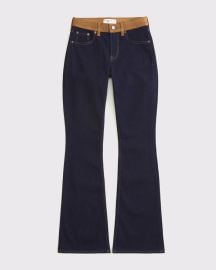 Womens Mid Rise Bootcut Vegan Suede Waistband Jean Womens Bottoms Abercrombiecom at Abercrombie & Fitch