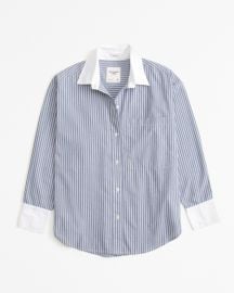 Womens Oversized Poplin Shirt Womens Clearance Abercrombiecom at Abercrombie & Fitch