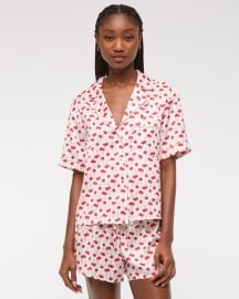 Womens Short-Sleeve Sleep Shirt Womens Clearance Abercrombiecom at Abercrombie & Fitch