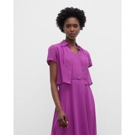 Womens Silk Triple Pleated Top at Club Monaco