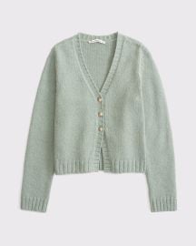Womens Textural Y-Neck Cardigan Womens Clearance Abercrombiecom at Abercrombie & Fitch