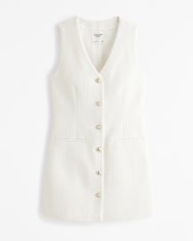 Womens The AF Mara Tweed Vest Mini Dress Womens Clearance Abercrombiecom at Abercrombie & Fitch