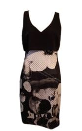 Womens Trina Turk BlackWhite Perforated Dress Size 6 eBay at eBay