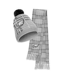 Womens WEAR by Erin Andrews Philadelphia Eagles Plaid Knit Hat with Pom and Scarf Set - Macys at Macys