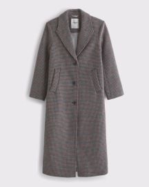 Womens Wool-Blend Tailored Topcoat Womens Clearance Abercrombiecom at Abercrombie & Fitch
