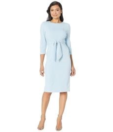 Womenx27s Adrianna Papell Knit Crepe Tie Waist Sheath Dress com at Zappos