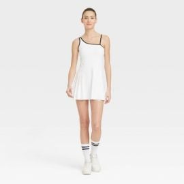 Womenx27s Asymmetrical Active Dress - All In Motion White L Moisture Wicking Quick Drying UPF 50 Target at Target