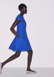 Womenx27s Blue Crease-Less Linen A-Line Mini Dress MEEM at Me + Em