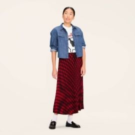 Womenx27s Buffalo Check Midi A-Line Pleated Skirt - Woolrich x Target RedBlack M Target at Target