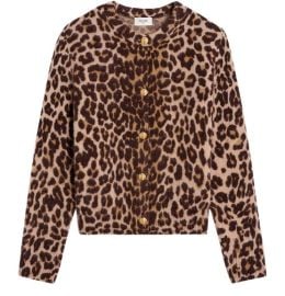 Womenx27s Cardigan in leopard cashmere CELINE 24S at 24S