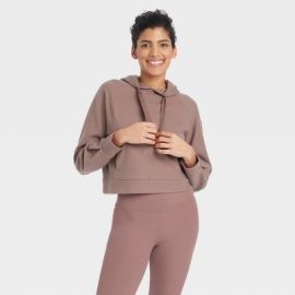 Womenx27s Cozy Rib Hoodie - All In Motion Brown M Target at Target