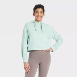 Womenx27s Cozy Rib Hoodie - All In Motion Mint Green at Target