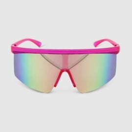 Womenx27s Crystal Plastic Shield Sunglasses - Wild Fable Pink Target at Target