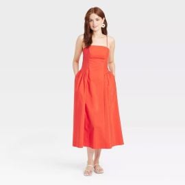 Womenx27s Dropped Waist Midi A-line Dress - A New Day Target at Target