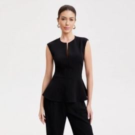 Womenx27s Front-Zipper Vest Top - A New Day Black Target at Target