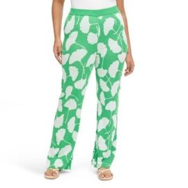 Womenx27s High Waisted Ginkgo Green Sweaterknit Flare Pants - Dvf For Target Xxs Target at Target