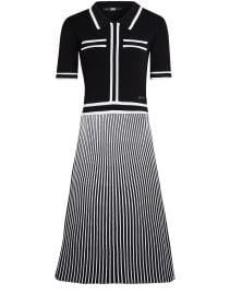 Womenx27s Karl Essential pleated knit dress KARL LAGERFELD 24S at 24S