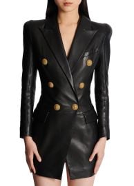 Womenx27s Leather 6 buttons dress BALMAIN 24S at 24S