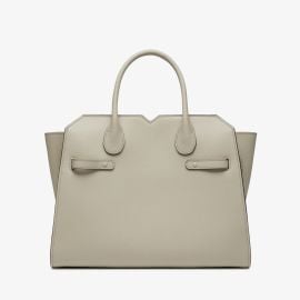 Womenx27s Light Gray Leather Luxury two handles bag Valextra at Valextra