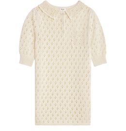 Womenx27s Mini dress in cotton pointelle CELINE 24S at 24S