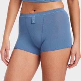 Womenx27s Modal Blend Stretch Boy Shorts Underwear - Auden Blue M Low Rise Lightweight Knit Cotton Gusset Target at Target