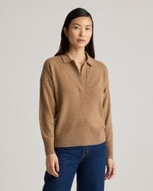 Womenx27s Mongolian Cashmere Polo Sweater at Quince