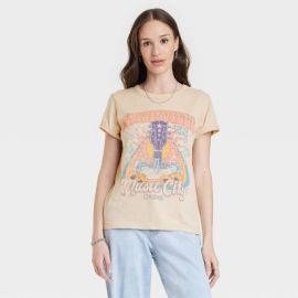 Womenx27s Music City Short Sleeve Graphic T-shirt - Beige Xxl Target at Target