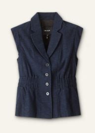 Womenx27s Navy Textured Fitted Vest MEEM at Me + Em