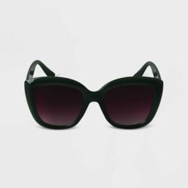 Womenx27s Oversized Cateye Sunglasses - A New Day Green Target at Target