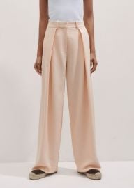 Womenx27s Peach Lightweight Tailored Pleat Front Trouser MEEM at Me + Em