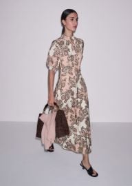 Womenx27s Pink Paisley Print Fit Flare Maxi Dress MEEM at Me + Em