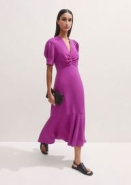 Womenx27s Purple Crepe Midi Dress MEEM at Me + Em