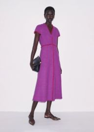 Womenx27s Purple Fringe Detail Fit Flare Midi Dress MEEM at Me + Em